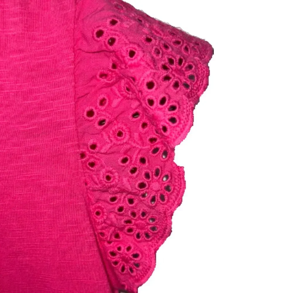 NWT Cat & Jack Girls Eyelet Sleeve Cotton Dress